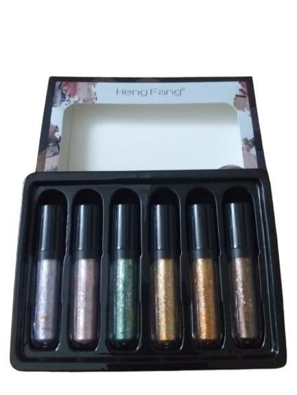 Heng Fang glitter eyeshadow pack of 6 shades shimmery long lasting makeup