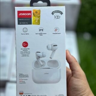 joyroom tws wireless earbuds noise cancellation bluetooth 5.1 charging case white