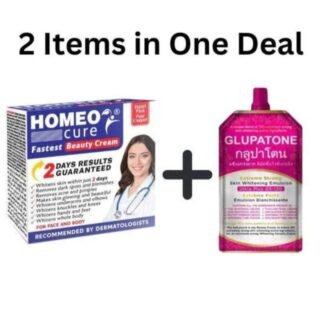 glupatone homeocure skin care combo 50ml brightening moisturizing cream set