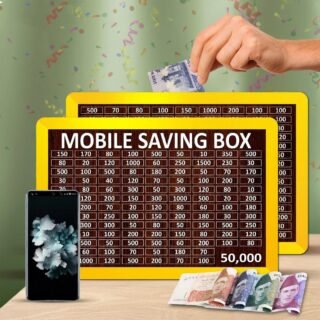 50000 pkr saving box wooden MDF daily goal chart acrylic money box Pakistan