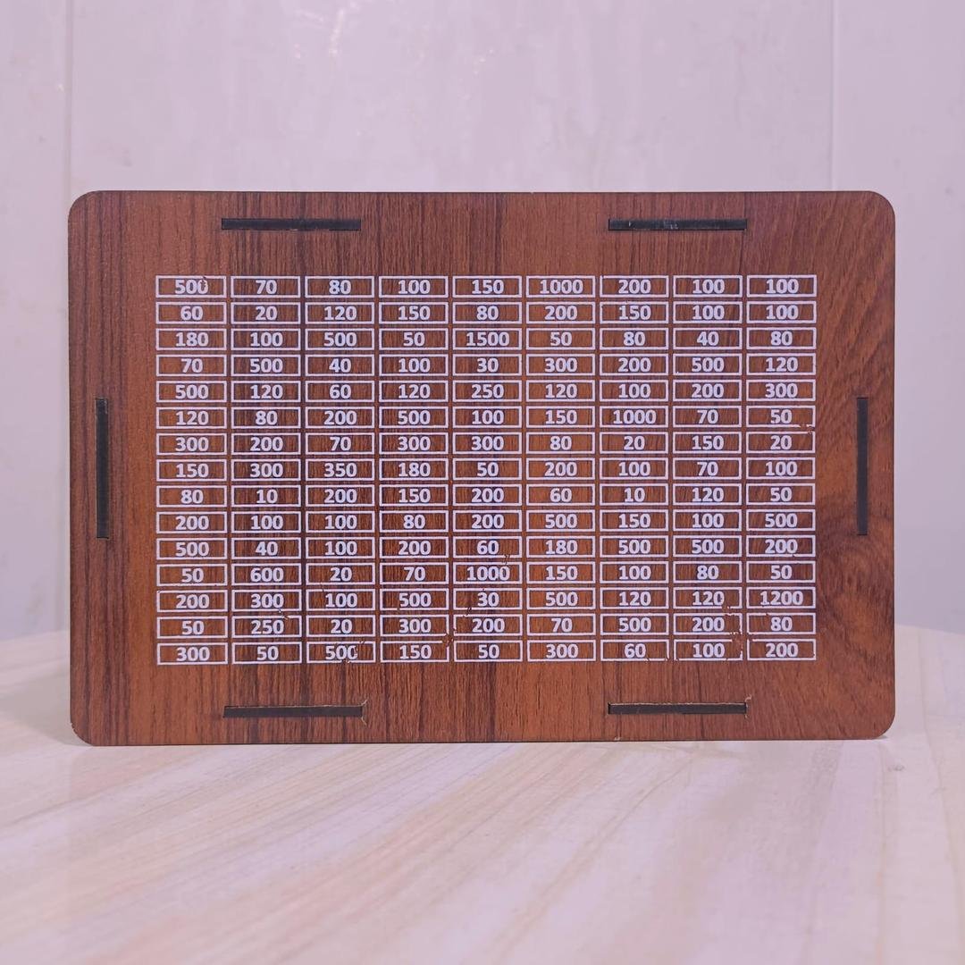 50000 pkr saving box wooden MDF daily goal chart acrylic money box Pakistan