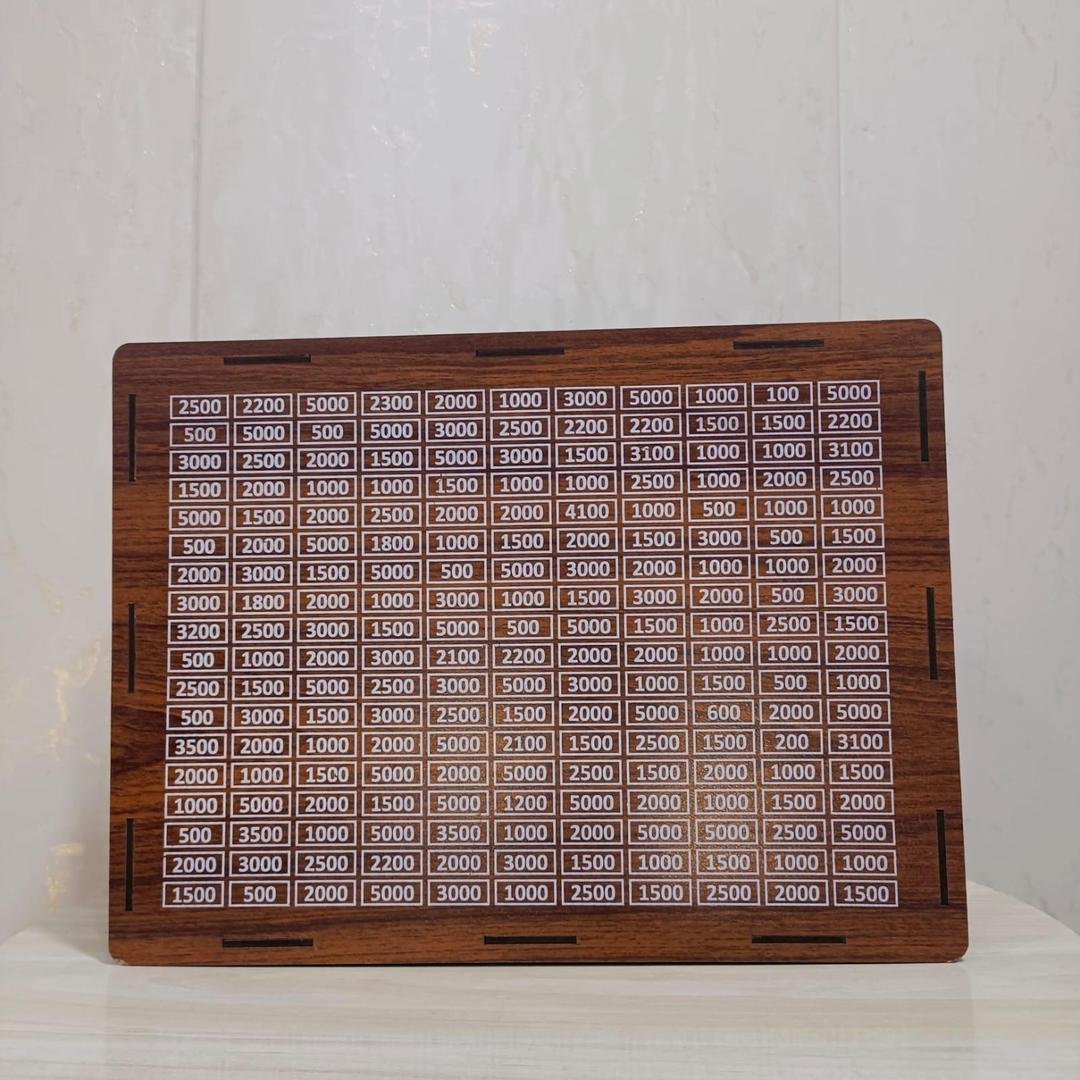 800000 pkr wooden saving box MDF acrylic target chart money box Pakistan