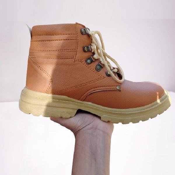 mens mustard knee high boots synthetic leather stylish semi formal footwear