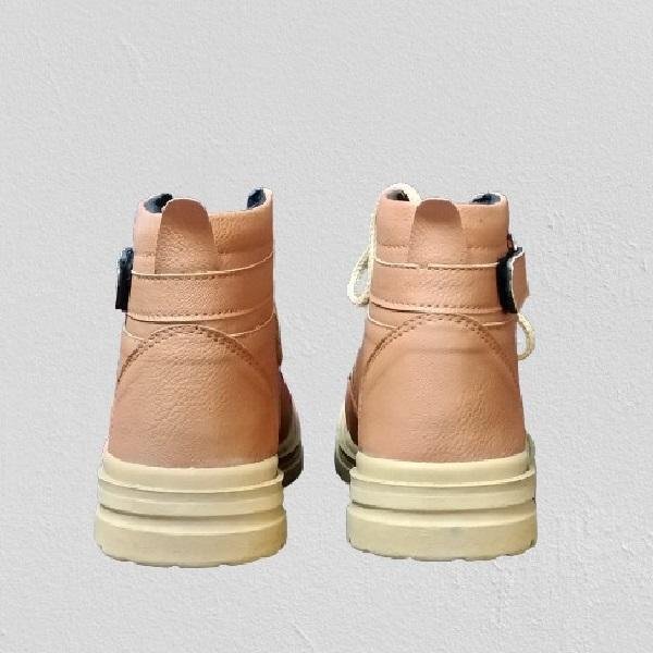 mens mustard knee high boots synthetic leather stylish semi formal footwear