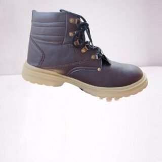 mens brown knee high boots synthetic leather stylish semi formal footwear