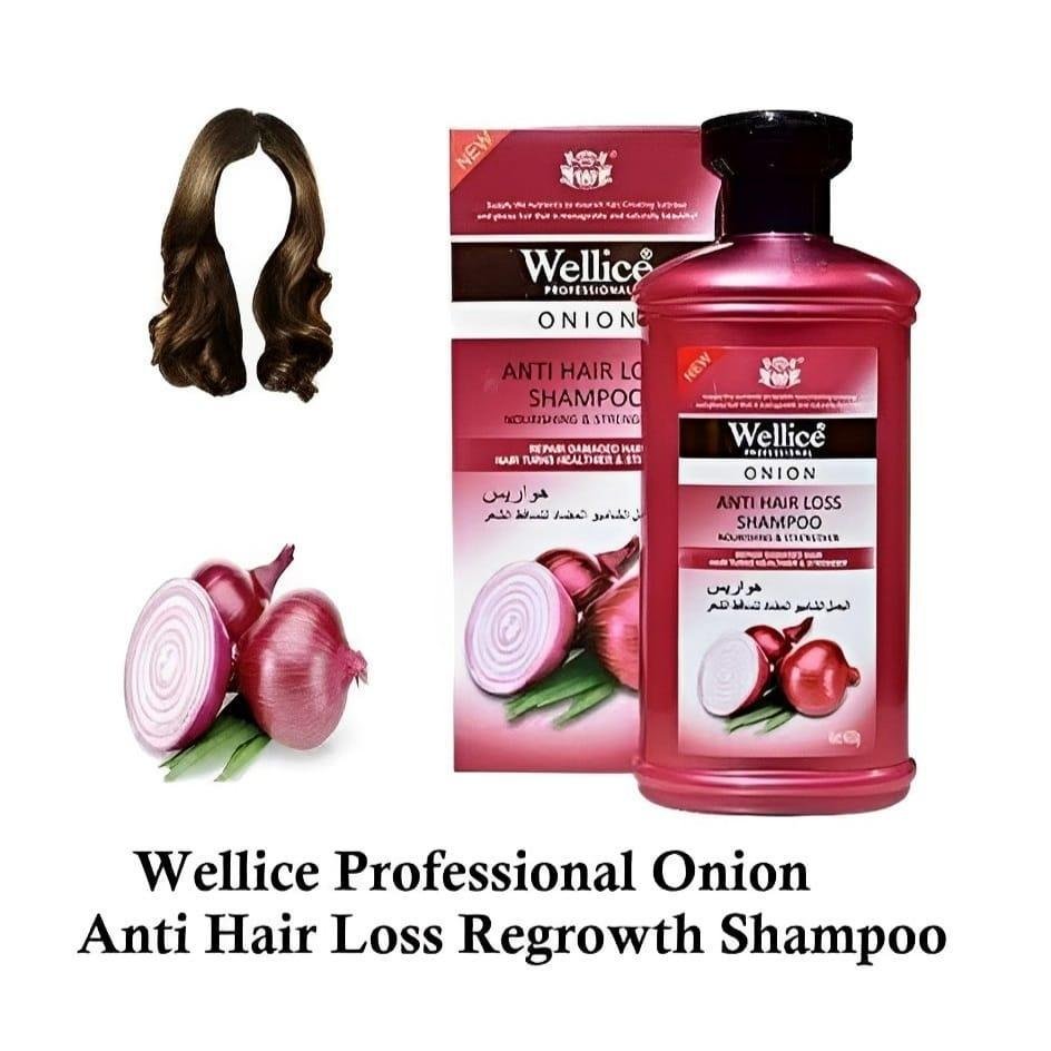 wellice garlic onion shampoo oil bundle hair fall control growth Pakistan hair care set