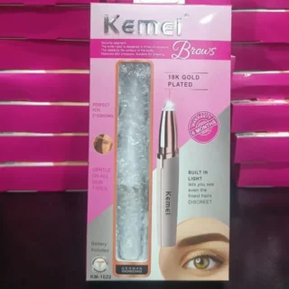 kemei rechargeable facial hair trimmer eyebrow remover built in light women grooming tool Pakistan
