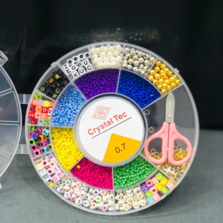 DIY jewellery beads box multicolor seed beads alphabet beads craft kit
