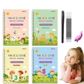 Magic groove practice copybook set kids reusable learning books