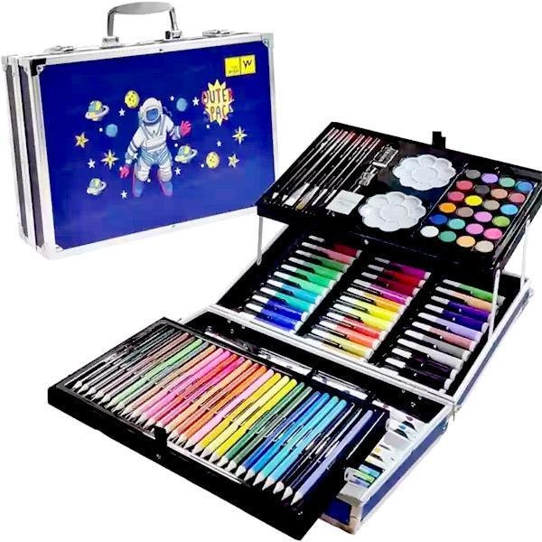 145 Pcs Unicorn Art Kit for Kids Drawing Painting Set Wooden Case - Image 3