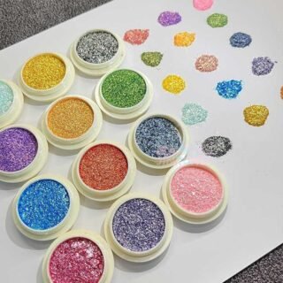 12 pcs multicolor glitter eyeshadow palette high pigment shimmer makeup