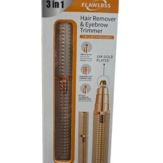 3 in 1 rechargeable facial hair remover eyebrow nose trimmer women gold plated head multicolor grooming tool Pakistan
