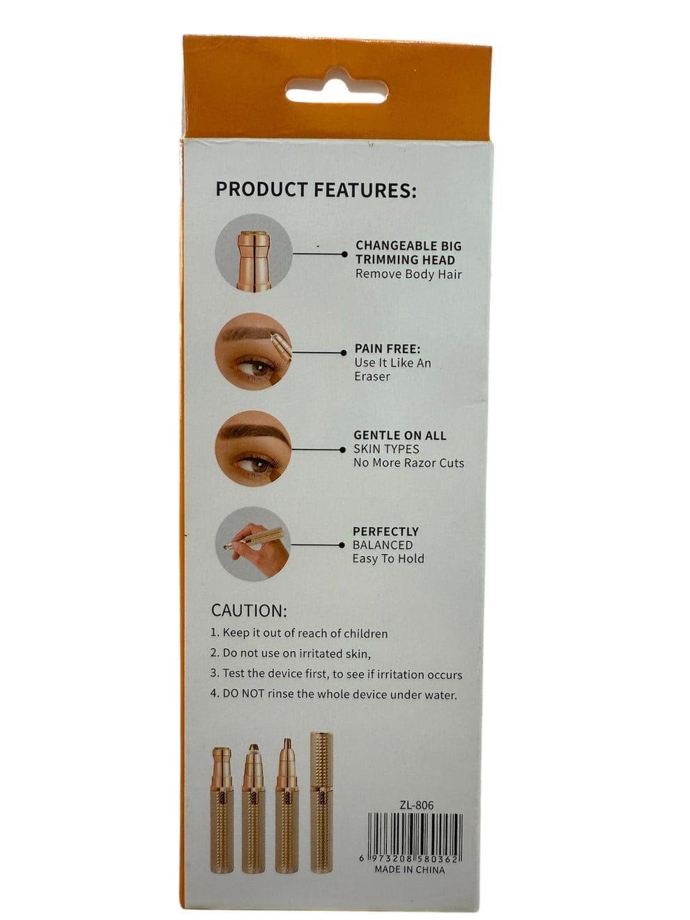 3 in 1 rechargeable facial hair remover eyebrow nose trimmer women gold plated head multicolor grooming tool Pakistan