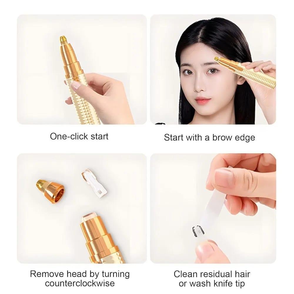 3 in 1 Rechargeable Facial Hair Remover Eyebrow Trimmer Women - Image 8