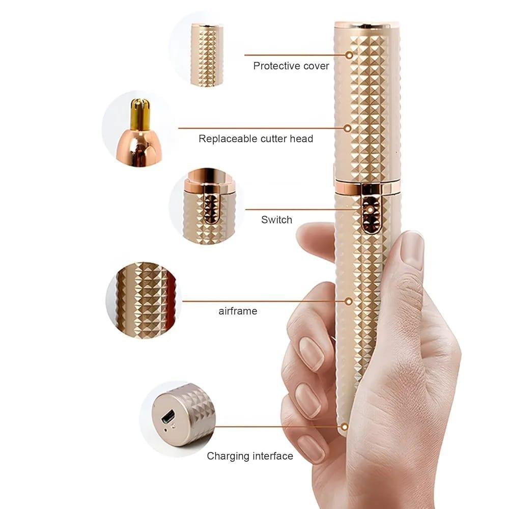 3 in 1 Rechargeable Facial Hair Remover Eyebrow Trimmer Women - Image 9