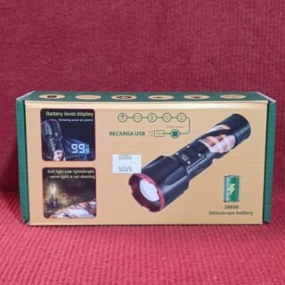 rechargeable led flashlight with battery display power bank waterproof torch