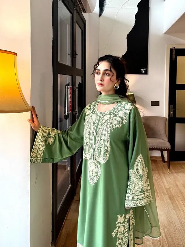 Elegant MAYA Embroidery 3PC Cotton Suit Premium Summer Wear - Image 5