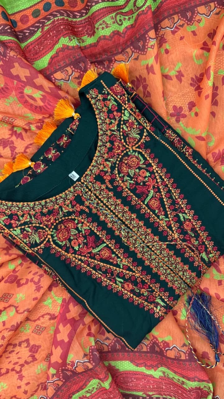 Zargul Embroidered 3PC Festive Lawn Suit Elegant Women Dress - Image 7