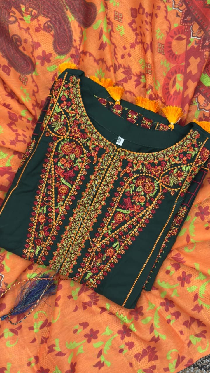 Zargul Embroidered 3PC Festive Lawn Suit Elegant Women Dress - Image 8