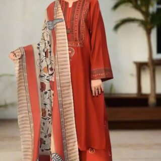 ayat embroidery 3pc arabic lawn suit women digital dupatta embroidered plazo dress