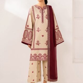 berry embroidered 3pc lawn suit women festive wear pakistan elegant dress