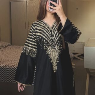 black peacock embroidered 3pc lawn suit elegant festive dress with dupatta and plazo Pakistan