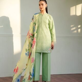 Coco Zara Shahjahan inspired 3PC chikankari lawn suit with digital dupatta Pakistan summer collection