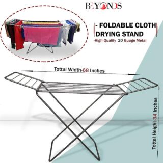 Foldable clothes drying stand stainless steel for home laundry use