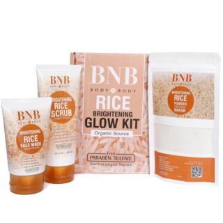 Glow facial kit rice whitening skincare set for natural skin glow