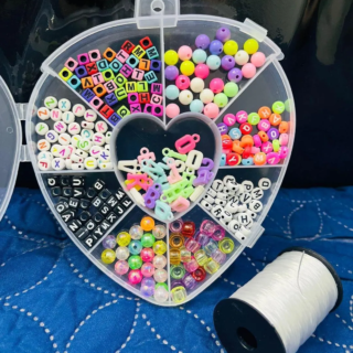 Strawberry beads box for kids DIY jewellery making kit