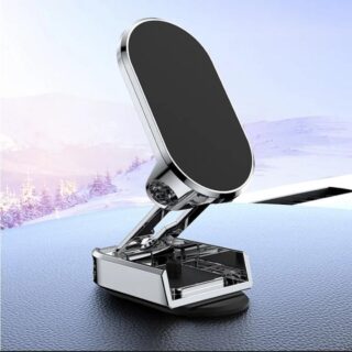 Magnetic phone holder attached on car dashboard