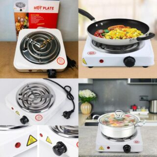 Electric hot plate 1000W stainless steel cooking surface