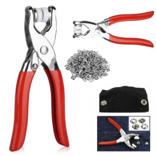 Stainless steel Tich Button Tool with 50 snap buttons