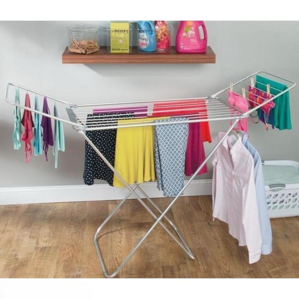 Premium Laundry Stand Rust Proof Foldable Drying Rack 2 Stainless steel foldable laundry stand for balcony