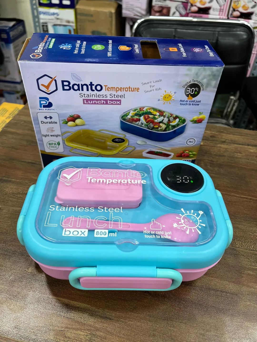 Premium Lunch Box with Temperature Display Best Leak Proof 2 Stainless steel lunch box with temperature display