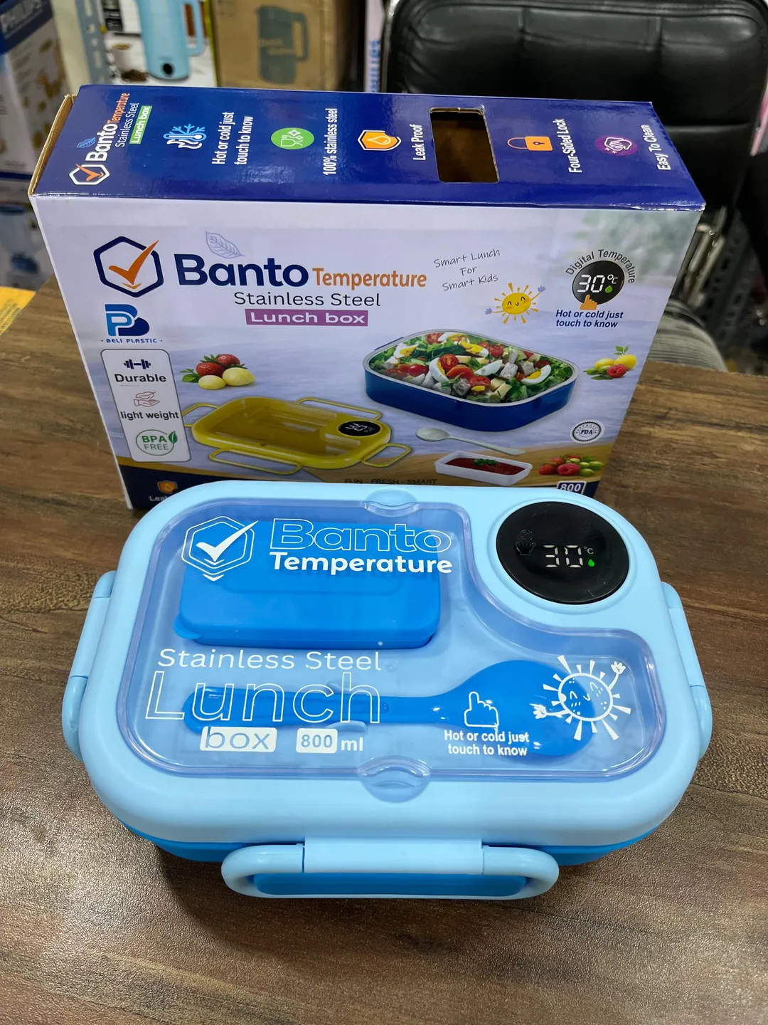 Premium Lunch Box with Temperature Display Best Leak Proof 3 Stainless steel lunch box with temperature display