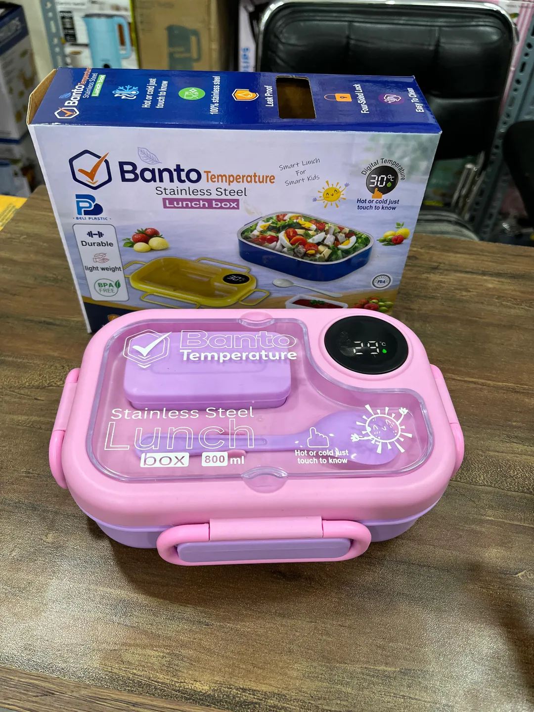 Premium Lunch Box with Temperature Display Best Leak Proof 5 Stainless steel lunch box with temperature display