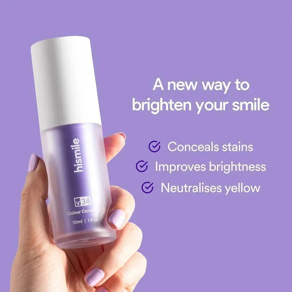 Premium Teeth Whitening Serum for Bright White Smile 5 V34 Teeth Whitening Serum purple bottle