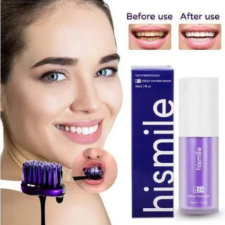 V34 Teeth Whitening Serum purple bottle