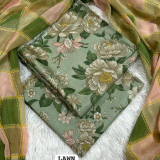 Premium 3pc lawn suit for summer season