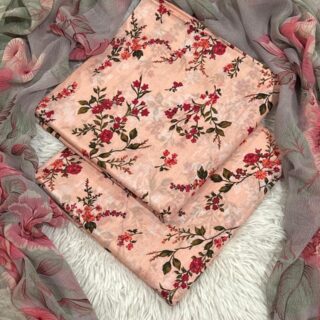 Premium 3pc lawn suit with chiffon dupatta