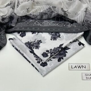 Premium 3pc lawn suit with chiffon dupatta