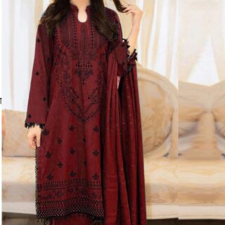 Pure Lawn 3pc embroidered summer suit front design view