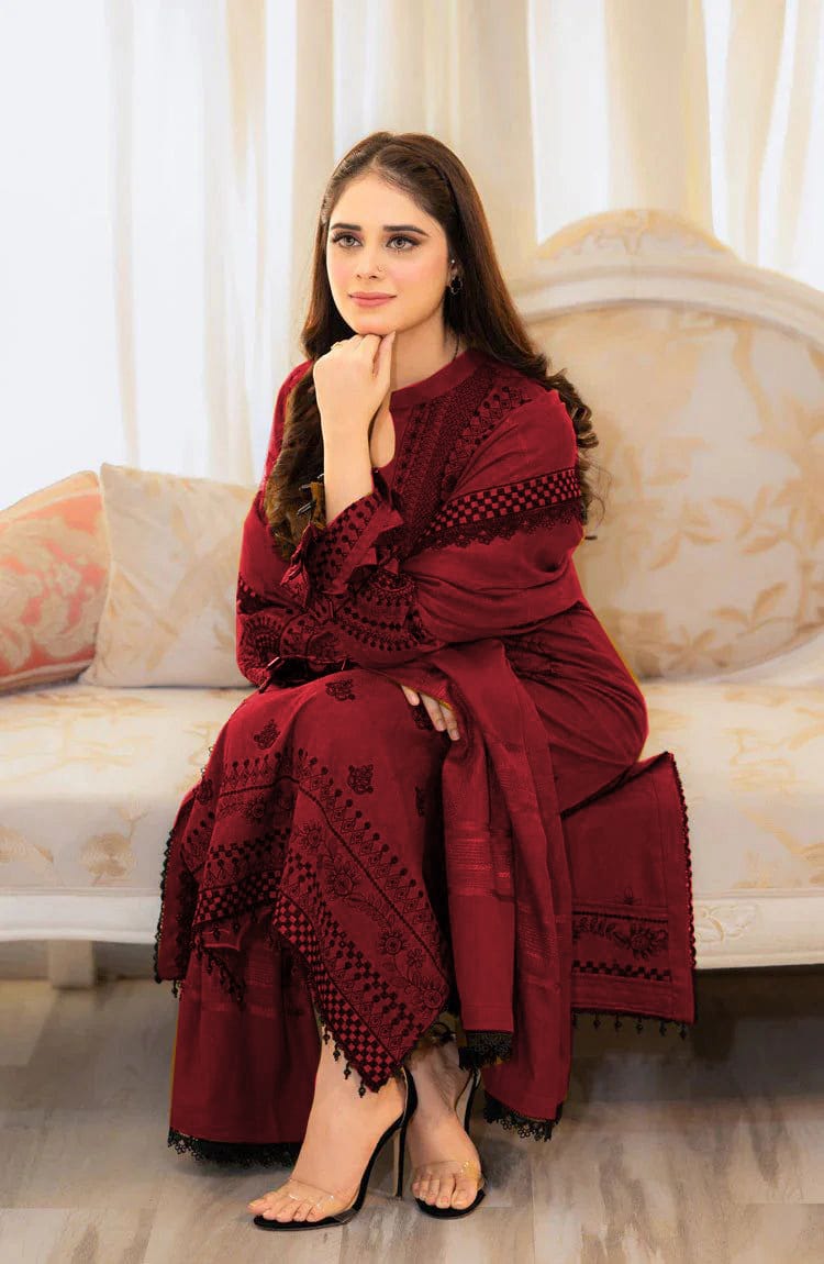 Pure Lawn 3pc Embroidered Suit Premium Summer Outfit Best 2 Pure Lawn 3pc Embroidered Suit Premium Summer Outfit Best - Image 2