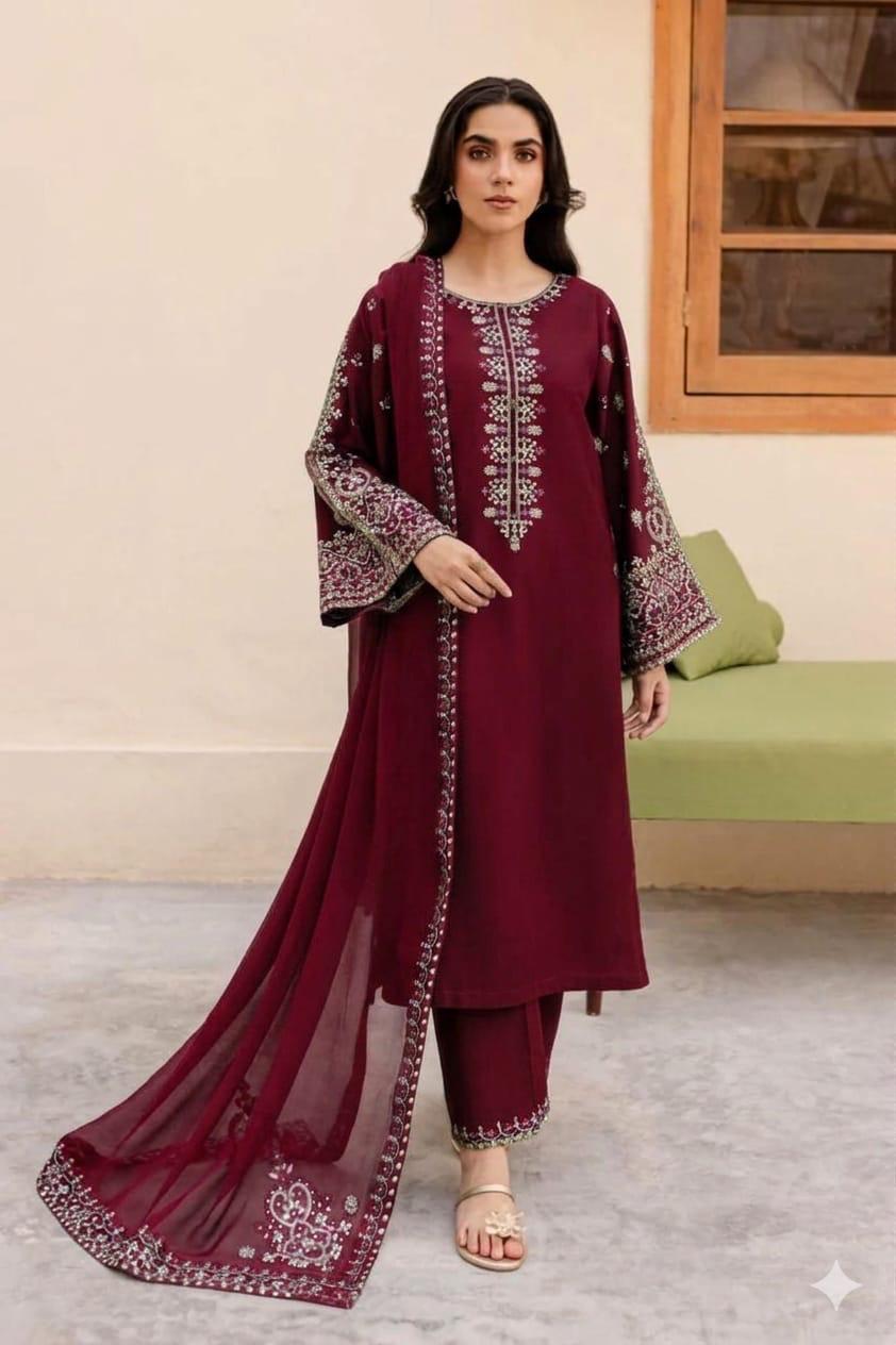 Pure Lawn 3pc Embroidered Summer Suit | Premium Best Design 2026 5 Pure Lawn 3pc Embroidered Summer Suit | Premium Best Design 2026 - Image 5