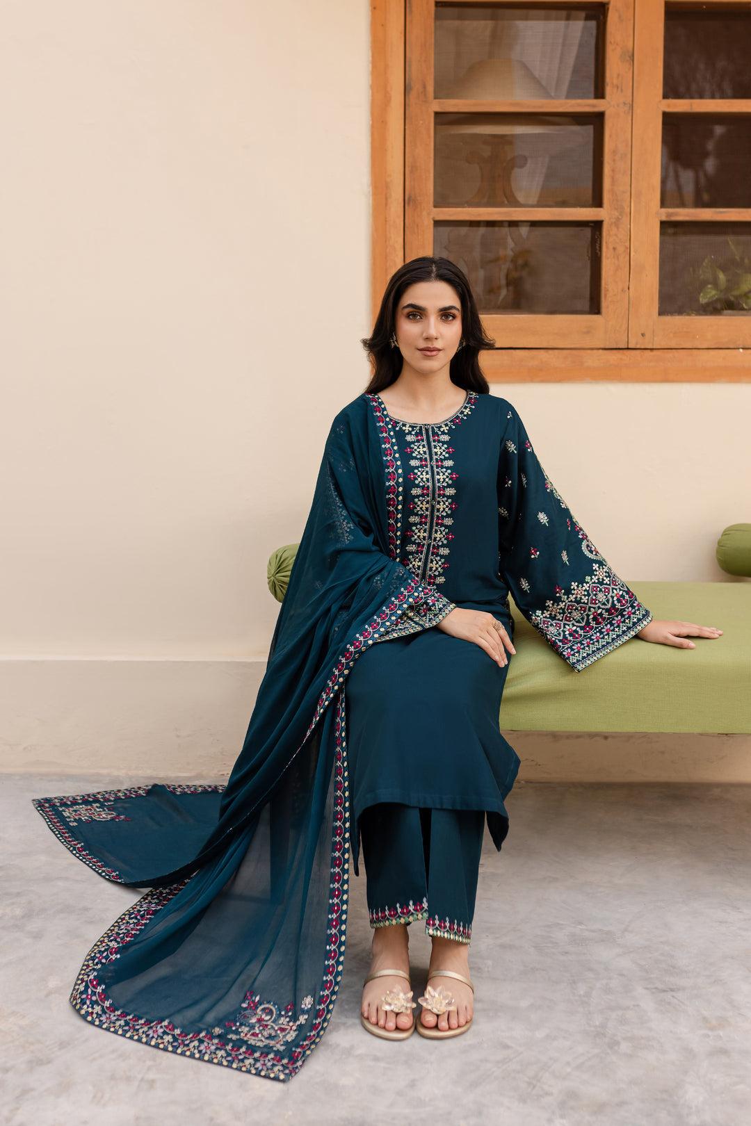 Pure Lawn 3pc Embroidered Summer Suit | Premium Best Design 2026 2 Pure Lawn 3pc Embroidered Summer Suit | Premium Best Design 2026 - Image 2
