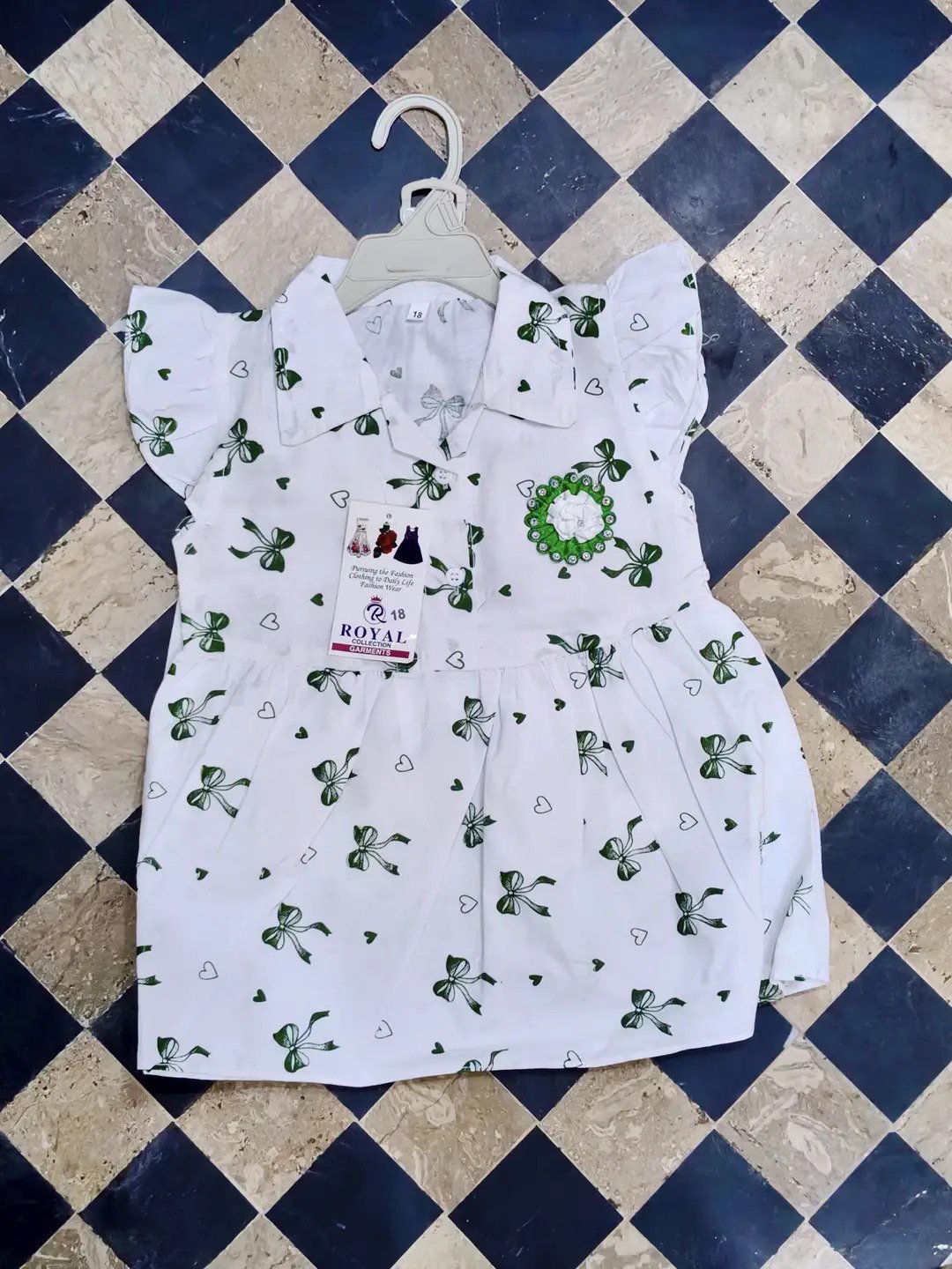 Premium 14 August Girls Fancy Frock Trouser Set 3 Premium 14 August Girls Fancy Frock Trouser Set - Image 3