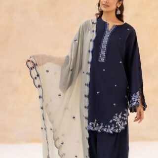 Premium ALIZAY Embroidery 3PC Arabic Lawn Suit for women