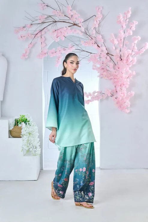Premium MOON Co Ord 2PC Lawn Silk Suit 2 Premium MOON Co Ord 2PC Lawn Silk Suit - Image 2