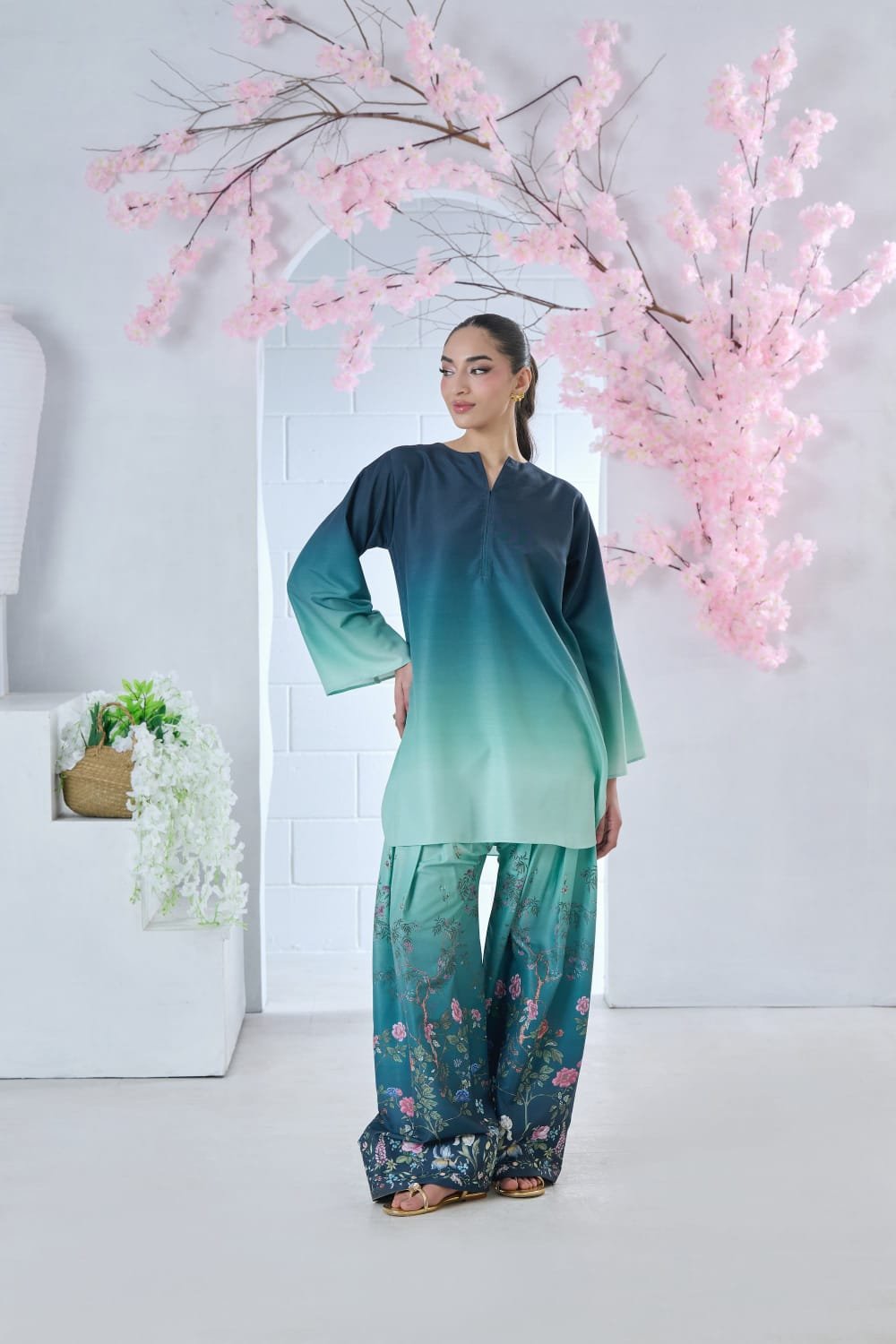 Premium MOON Co Ord 2PC Lawn Silk Suit 5 Premium MOON Co Ord 2PC Lawn Silk Suit - Image 5
